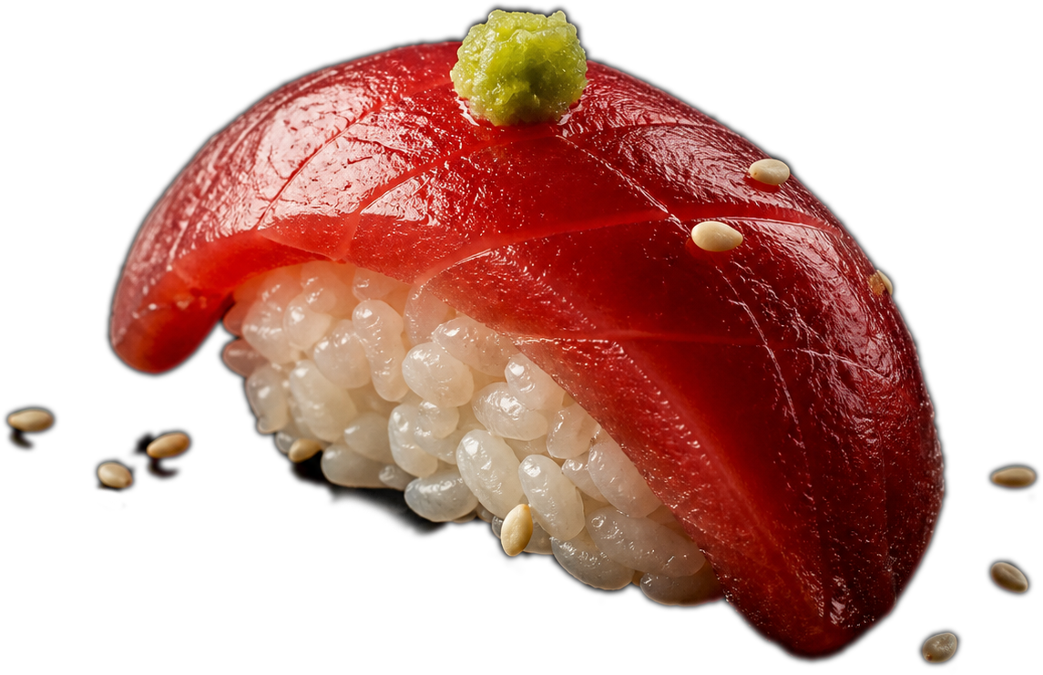 Sashimi de thon rouge tranché finement, sélection premium RAKU buffet japonais